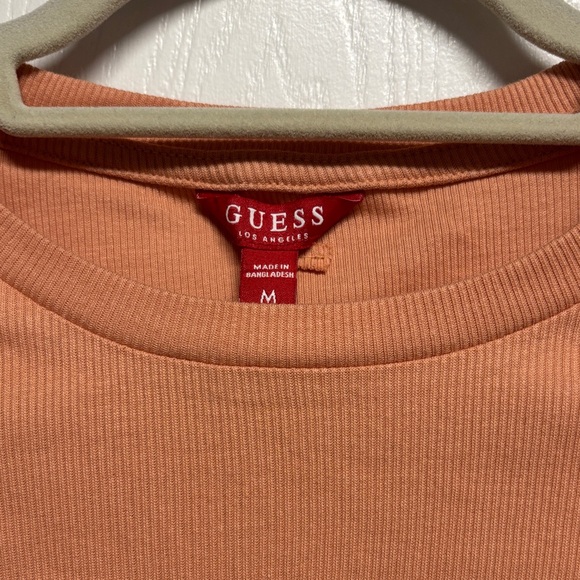 Guess Women's Peach Ruched Crop Top - Picture 2 of 7